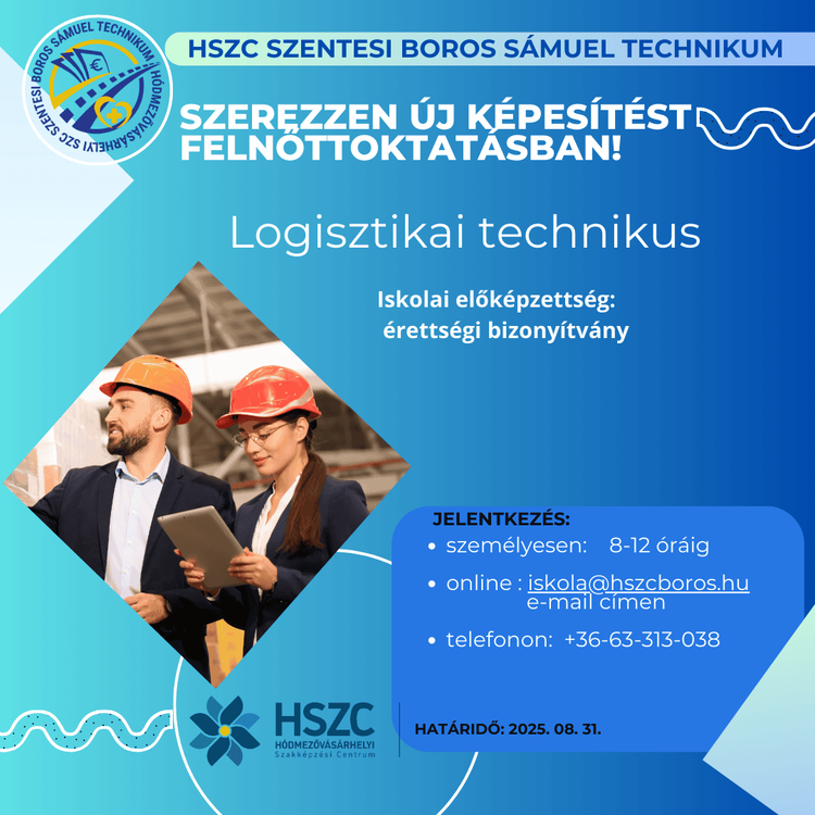 Logisztikai technikus felnőttoktatás
