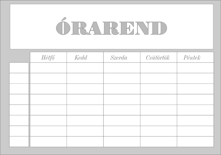 Órarend