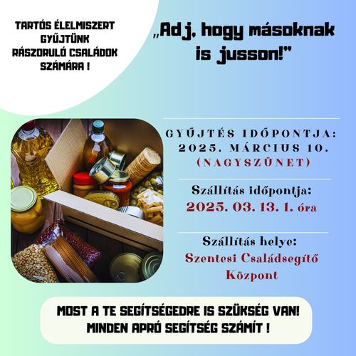 Adj, hogy másoknak is jusson!