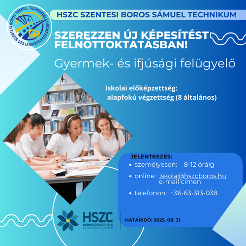 Gyermek- és ifjúsági felügyelő felnőttoktatás