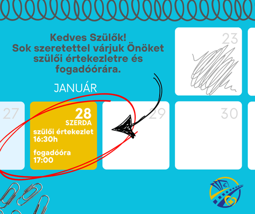 Szülői értekezlet & fogadóóra