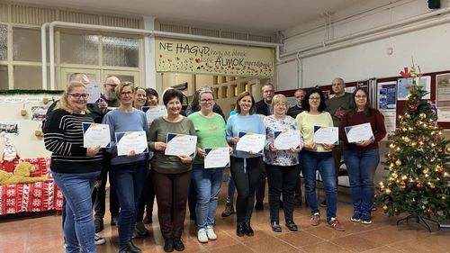 Tíz éve velünk dolgozó munkatársak jutalmazása